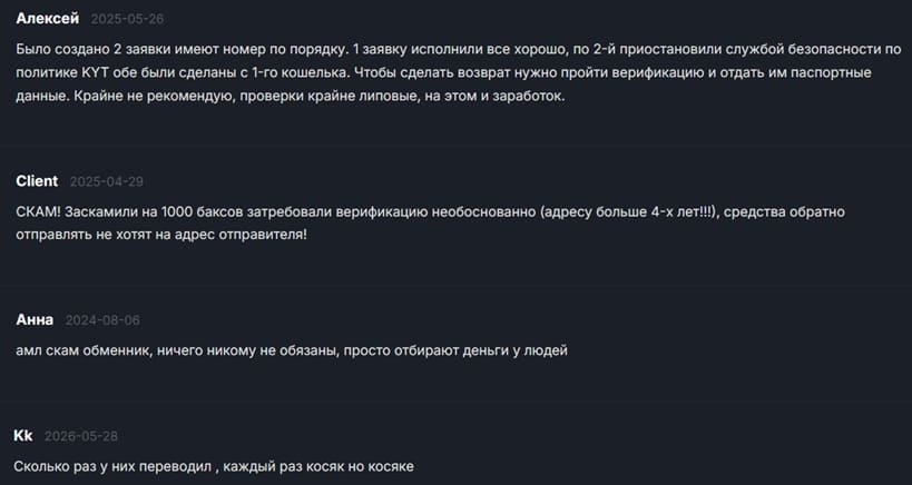 Детализация жалоб на SafelyChange Разбор жалоб пользователей на SafelyChange